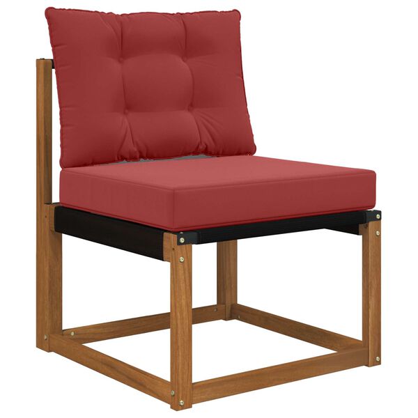 vidaXL Cuscino per divano da esterno 2 pcs Rosso vino Poliestere