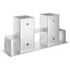 Aiuto per Impilare Legna 12 pcs Argento 34 x 10 x 15 cm Acciaio
