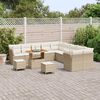 vidaXL Set Divano da Giardino con cuscino 13 pcs Beige polyrattan