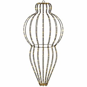 vidaXL Luce a punta di Natale 320 LED Bianco caldo Diam. 40 x 75 cm