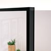 vidaXL Porta Interna Nera 83x201,5cm Vetro Temperato Alluminio Sottile
