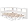 vidaXL Letto Libreria senza Materasso Bianco 120x190 cm Legno di Pino