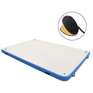 vidaXL Tappeto Galleggiante Gonfiabile Blu e Bianco 200x150x15 cm