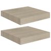vidaXL Scaffali a Parete 2 pz Rovere 23x23,5x3,8 cm in MDF