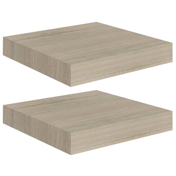 vidaXL Scaffali a Parete 2 pz Rovere 23x23,5x3,8 cm in MDF