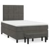 vidaXL Giroletto a Molle con Materasso Grigio Scuro 120x200 cm Velluto