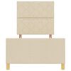 vidaXL Struttura del letto con testiera Crema 90 x 200 cm Tessuto
