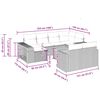 vidaXL Set Divani da Giardino 11 pz con Cuscini in Polyrattan Nero