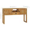 vidaXL Tavolo Consolle 120x32x75 cm in Legno Massello di Teak