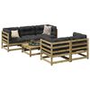 vidaXL Set Divani da Giardino 6 pz in Legno Impregnato di Pino