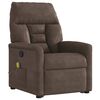 vidaXL Poltrona Alzapersona Reclinante Massaggiante Marrone Microfibra