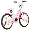 vidaXL Bici per Bambini 24 pollici Rosa e Bianca