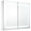 vidaXL Armadietto Bagno con Specchio e LED 80x12,2x68 cm