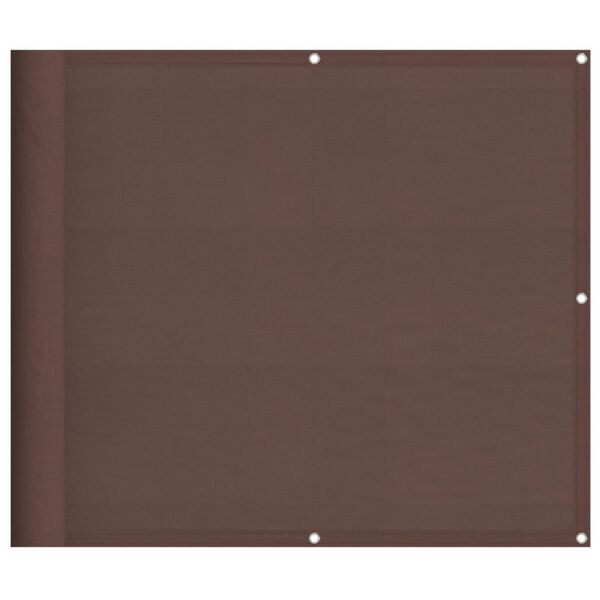 vidaXL Paravento da Balcone Marrone 90x700 cm 100% Poliestere Oxford