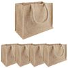vidaXL Borse in juta 5 Naturale 26 x 22 x 14 cm 100% Juta Tossa