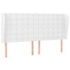vidaXL Testiera ad Orecchio Bianca 163x23x118/128 cm in Similpelle