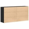 vidaXL Credenza 2 pcs Rovere Nero 79 x 38 x 80 cm Legno multistrato