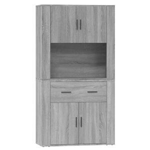 vidaXL Credenza Grigio Sonoma in Legno Multistrato