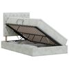 vidaXL Letto con contenitore e materasso Grigio Chiaro 120 x 200 cm