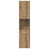 vidaXL Set Mobili da Bagno 4 pz Rovere Artigianale Legno Multistrato