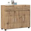 vidaXL Credenza con lo scaffale Rovere artigianale 88,5 x 30,5 x 73 cm