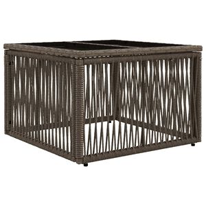 vidaXL Tavolo da Giardino Grigio e Nero 55 x 55 x 37 cm