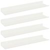 vidaXL Mensola sospesa 4 pcs Bianco 40 x 9 x 2,5 cm Acciaio