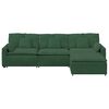 vidaXL Divano Modulare con Poggiapiedi e Cuscini Verde Scuro