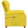 vidaXL Poltrona Massaggiante Giallo Chiaro in Tessuto