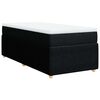 vidaXL Giroletto a Molle con Materasso Nero 90x190 cm in Tessuto