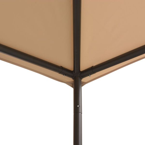 vidaXL Gazebo Padiglione Tenda Tettoia 3x3 m Acciaio Beige