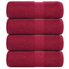 vidaXL Asciugamani per ospiti FROGN 4 pz Bordeaux 30x50 cm 360 g/m&sup2;