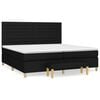vidaXL Giroletto a Molle con Materasso Nero 200x200 cm in Tessuto