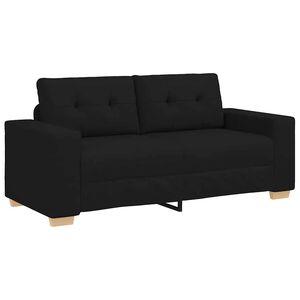 vidaXL Divano Divanetto Nero 180x77x82 cm in Tessuto
