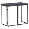 vidaXL Tavolo da Giardino Pieghevole Nero 90x51x75 cm in Polyrattan