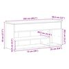 vidaXL Panca Porta Scarpe Bianco Lucido 102x30,5x45 cm Truciolato