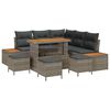 vidaXL Set Divano da Giardino con cuscino 9 pcs Grigio