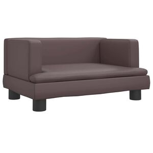 vidaXL Lettino per Cani Marrone 60x40x30 cm in Similpelle