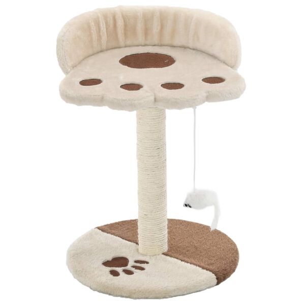 vidaXL Albero per Gatti con Tiragraffi in Sisal 40 cm Beige e Marrone