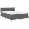 vidaXL Letto a Sorgente LED Grigio scuro 140 x 200 cm Tessuto