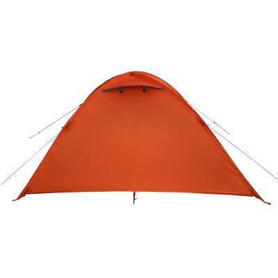 vidaXL Tenda da Campeggio 4 Persone Grigio e Arancione Impermeabile