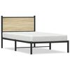 vidaXL Giroletto senza Materaso in Metallo Rovere Sonoma 100x200 cm