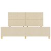 vidaXL Struttura del letto con testiera Crema 200 x 200 cm Tessuto