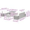 vidaXL Set Divano da Giardino 8 pcs Nero polyrattan