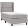 vidaXL Giroletto a Molle con Materasso Grigio Chiaro 90x200 cm Tessuto