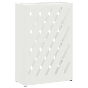 vidaXL Supporto per Ombrellone Bianco 28 x 12 x 41 cm Acciaio