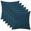 vidaXL Cuscino con cuscino HEERLEN 6 pz Blu Velluto