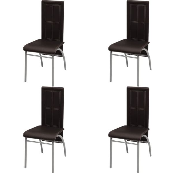 vidaXL Set Sala Da Pranzo 5 Pezzi Marrone