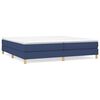 vidaXL Giroletto a Molle con Materasso Blu 200x200 cm in Tessuto