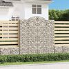 vidaXL Cesto Gabbione ad Arco 200x50x220/240 cm Ferro Zincato